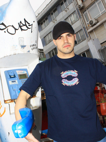 Blazed "Metropolis" Heavyweight Tee - Navy Blue